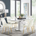 Arezzo Large Extending Dining Table and 8 Cream Pesaro Gold Leg Chairs