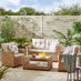 Arizona Beige Rattan 4 Seat Garden Sofa & Chairs Set