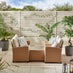 Arizona Beige Rattan 4 Seat Garden Sofa & Chairs Set