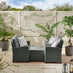 Arizona Grey Rattan 4 Seat Garden Sofa & Chairs Set