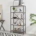 Ashton Wood and Black Metal Tall Shelves