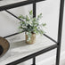 Ashton White Marble Effect and Black Metal Tall Shelves