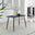 Asti Grey Marble Ceramic Top Dining Table & 4 Black Asti Chairs