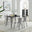 Asti Grey Marble Ceramic Top Dining Table & 4 Grey Asti Chairs