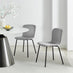 2x Asti Light Grey Velvet Dining Chairs