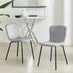 2x Asti Light Grey Velvet Dining Chairs