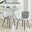 2x Asti Light Grey Velvet Dining Chairs