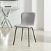 2x Asti Light Grey Velvet Dining Chairs