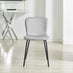 2x Asti Light Grey Velvet Dining Chairs