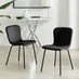 Asti Grey Marble Ceramic Top Dining Table & 4 Black Asti Chairs