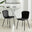 2x Asti Black Velvet Dining Chairs