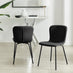 2x Asti Black Velvet Dining Chairs