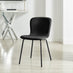 2x Asti Black Velvet Dining Chairs