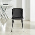 2x Asti Black Velvet Dining Chairs