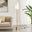 Astrid White and Rattan Floor Lamp