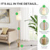 Astrid White and Rattan Floor Lamp