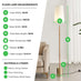 Astrid White and Rattan Floor Lamp
