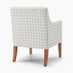 Aubrey Beige Check Fabric Wingback Accent Armchair