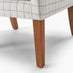 Aubrey Beige Check Fabric Wingback Accent Armchair