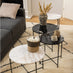 Avon Round Black Marble Side Table
