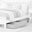 2x Azure White Set of Drawers