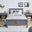 Azure Grey Solid Pine Single Bed Frame + Windsor Mattress