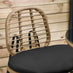 Belize Beige Rattan & Black 2 Seat Garden Bar Table Set
