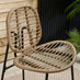 Belize Beige Rattan & Black 2 Seat Garden Bar Table Set