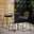 Belize Beige Rattan & Black 2 Seat Garden Bar Table Set