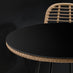 Belize Beige Rattan & Black 2 Seat Garden Bar Table Set