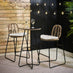 Belize Beige Rattan & Cream 2 Seat Garden Bar Table Set