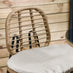 Belize Beige Rattan & Cream 2 Seat Garden Bar Table Set
