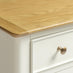Belle Solid Oak Wood & Cream 3 Drawer Chest of Drawers
