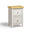 Belle 2 Drawer Solid Oak Wood and Cream Slim Bedside Table