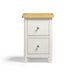 Belle 2 Drawer Solid Oak Wood and Cream Slim Bedside Table