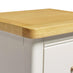 Belle 2 Drawer Solid Oak Wood and Cream Slim Bedside Table