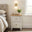 Belle 2 Drawer Solid Oak Wood and Cream Slim Bedside Table