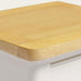 Belle 2 Drawer Solid Oak Wood and Cream Slim Bedside Table