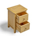 Belle 2 Drawer Solid Oak Wood Slim Bedside Table