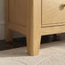 Belle 2 Drawer Solid Oak Wood Slim Bedside Table