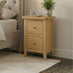 Belle 2 Drawer Solid Oak Wood Slim Bedside Table