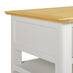 Belle 2 Drawer Rectangular Solid Oak Wood and Cream Coffee Table