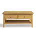 Belle 2 Drawer Rectangular Solid Oak Wood Coffee Table