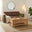 Belle 2 Drawer Rectangular Solid Oak Wood Coffee Table
