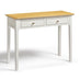 Belle 2 Drawer Solid Oak Wood and Cream Console Table