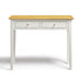Belle 2 Drawer Solid Oak Wood and Cream Console Table