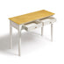 Belle 2 Drawer Solid Oak Wood and Cream Console Table