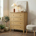 Belle 4 Drawer Solid Oak Wood Chest of Drawers