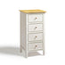 Belle 4 Drawer Tall Solid Oak and Cream Small Chest of Drawers