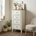 Belle 4 Drawer Tall Solid Oak and Cream Small Chest of Drawers